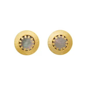 Brinker & Eliza Button Stud Earrings