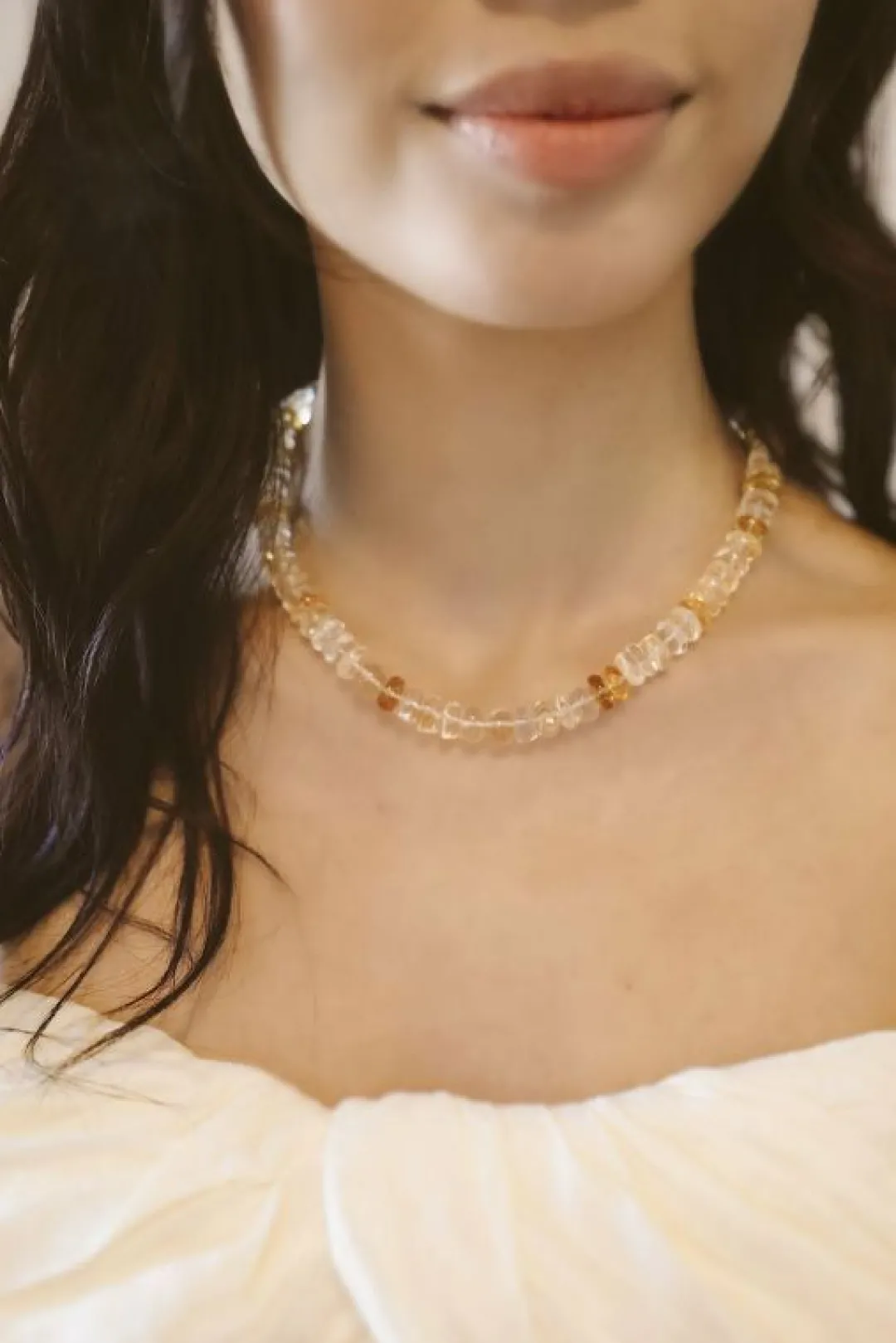 Brinker & Eliza Citrine And 14K Gold Necklace