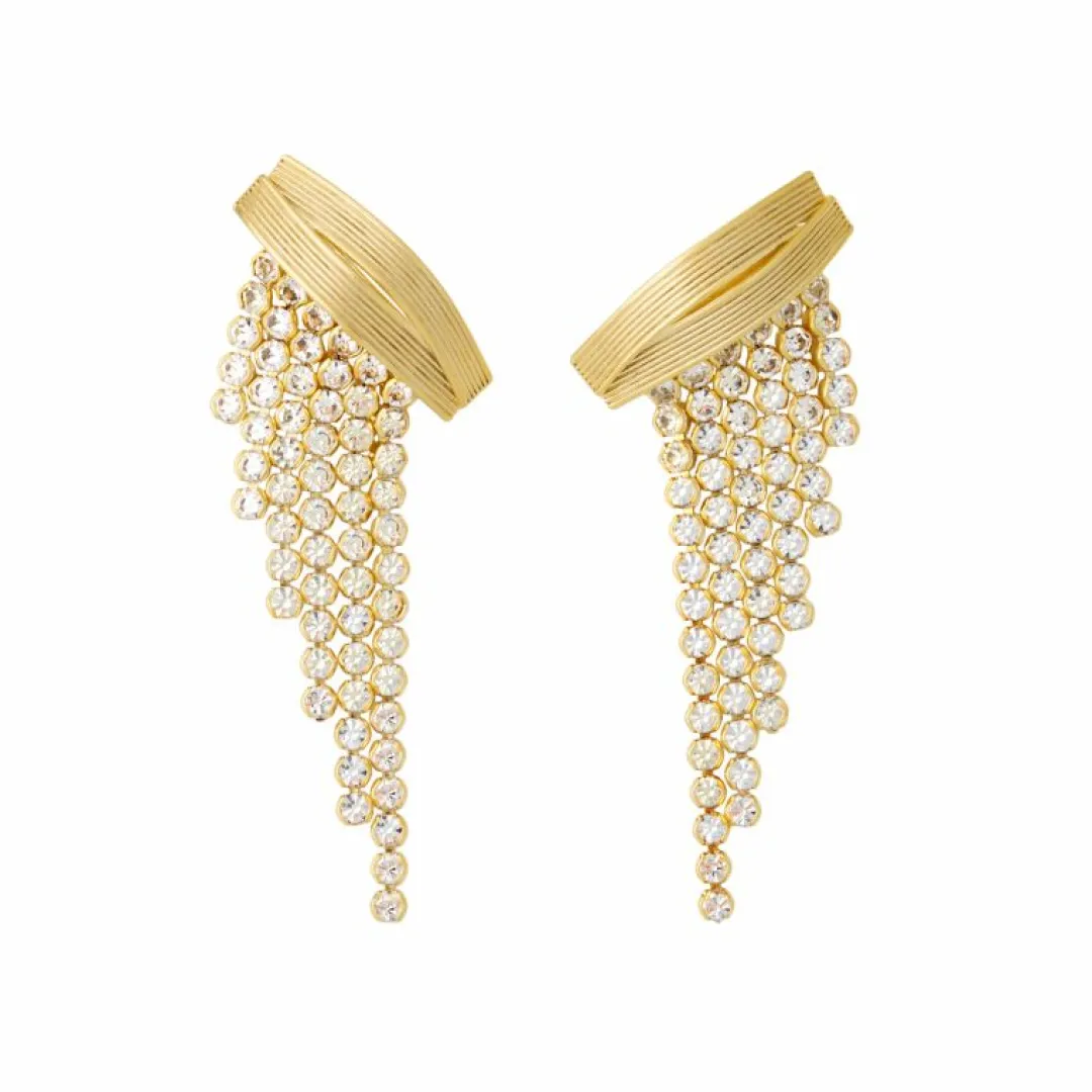 Brinker & Eliza Crystal Fringe Earrings