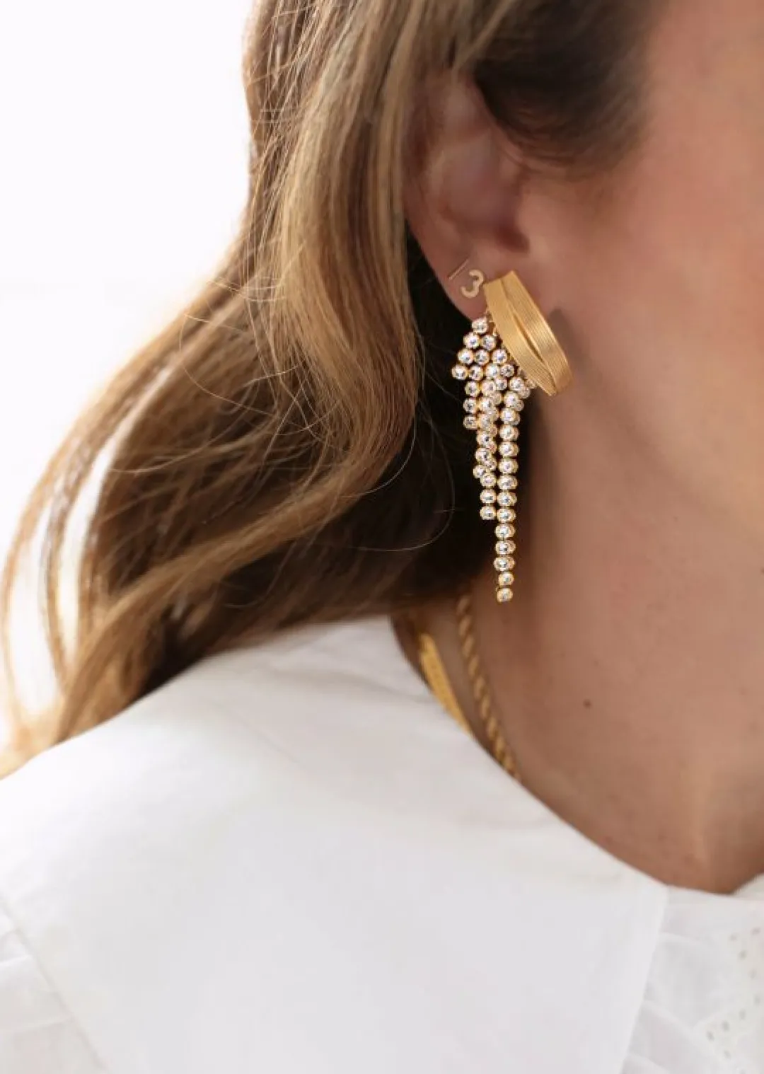Brinker & Eliza Crystal Fringe Earrings