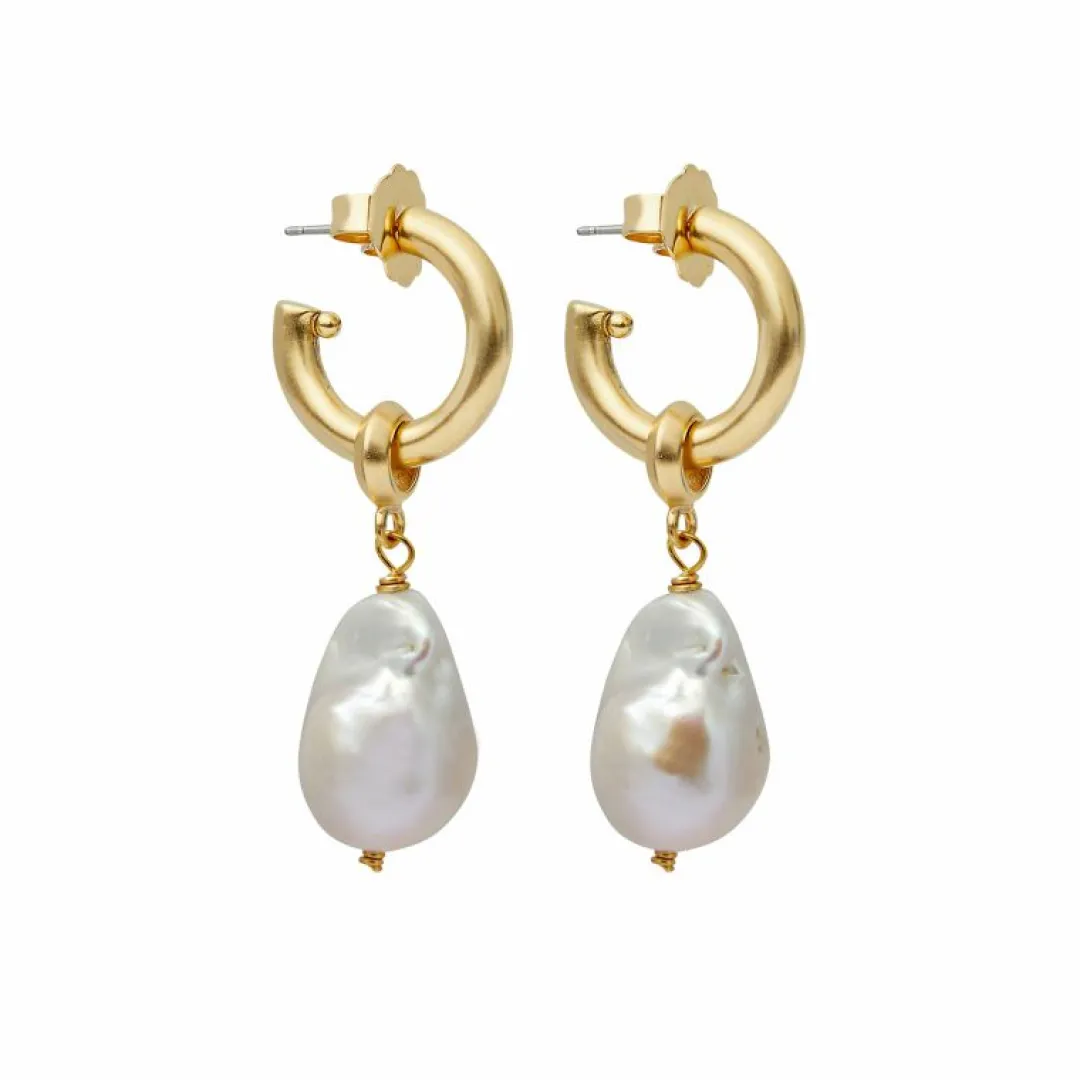 Brinker & Eliza Favorite Pearl Hoops