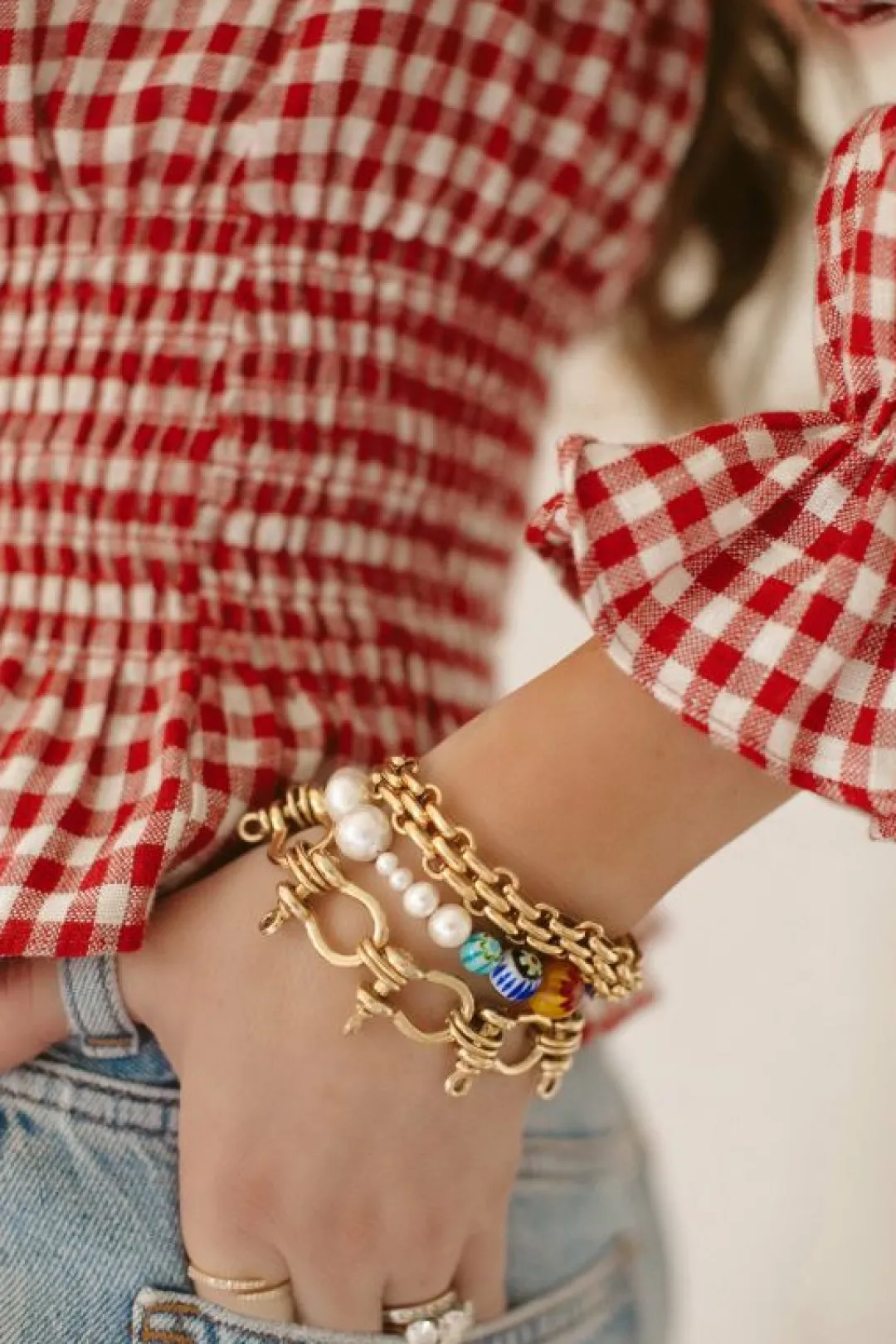 Brinker & Eliza Glass Half Full Bracelet