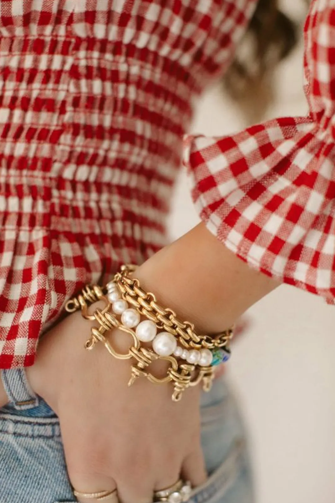 Brinker & Eliza Glass Half Full Bracelet