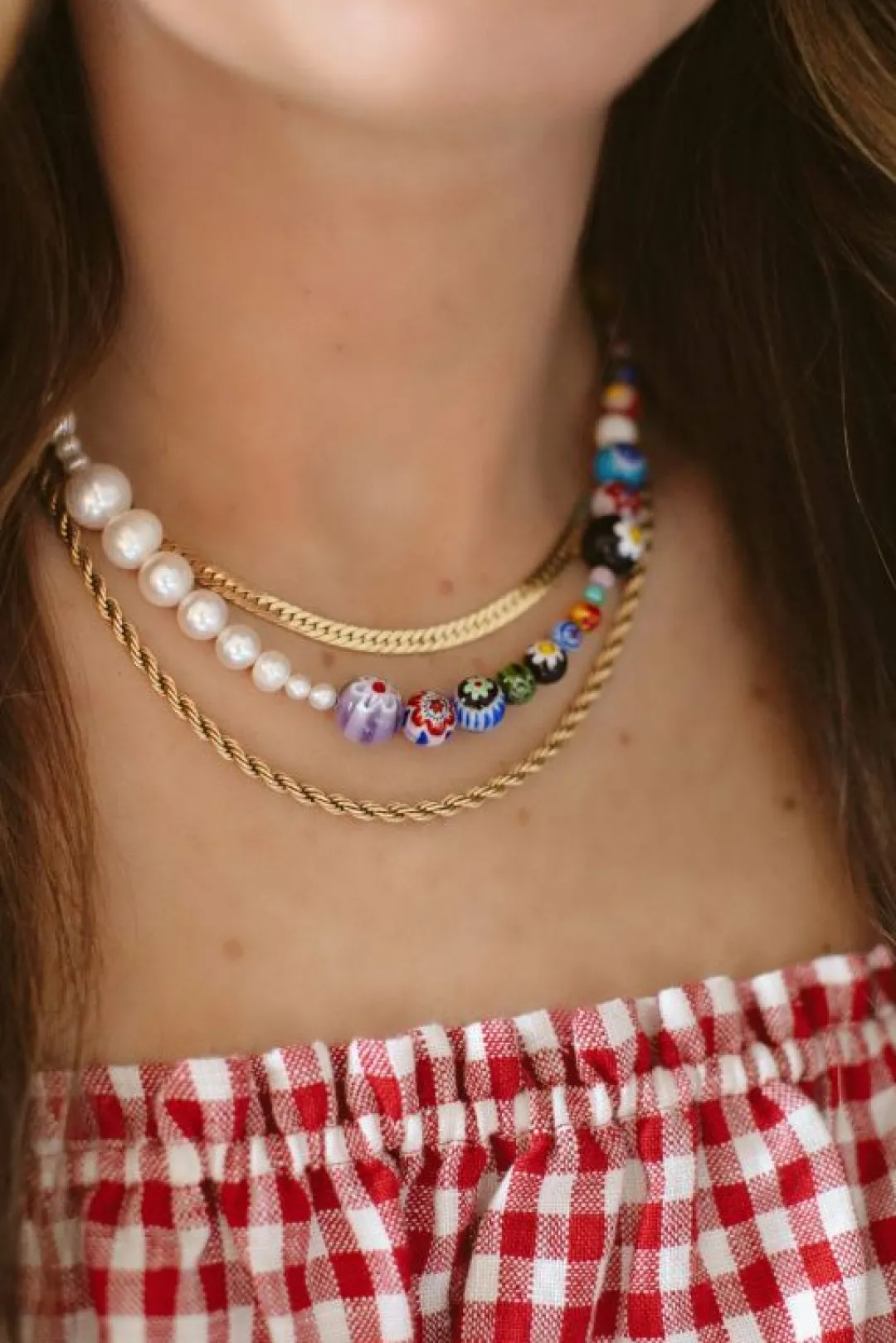 Brinker & Eliza Glass Half Full Necklace