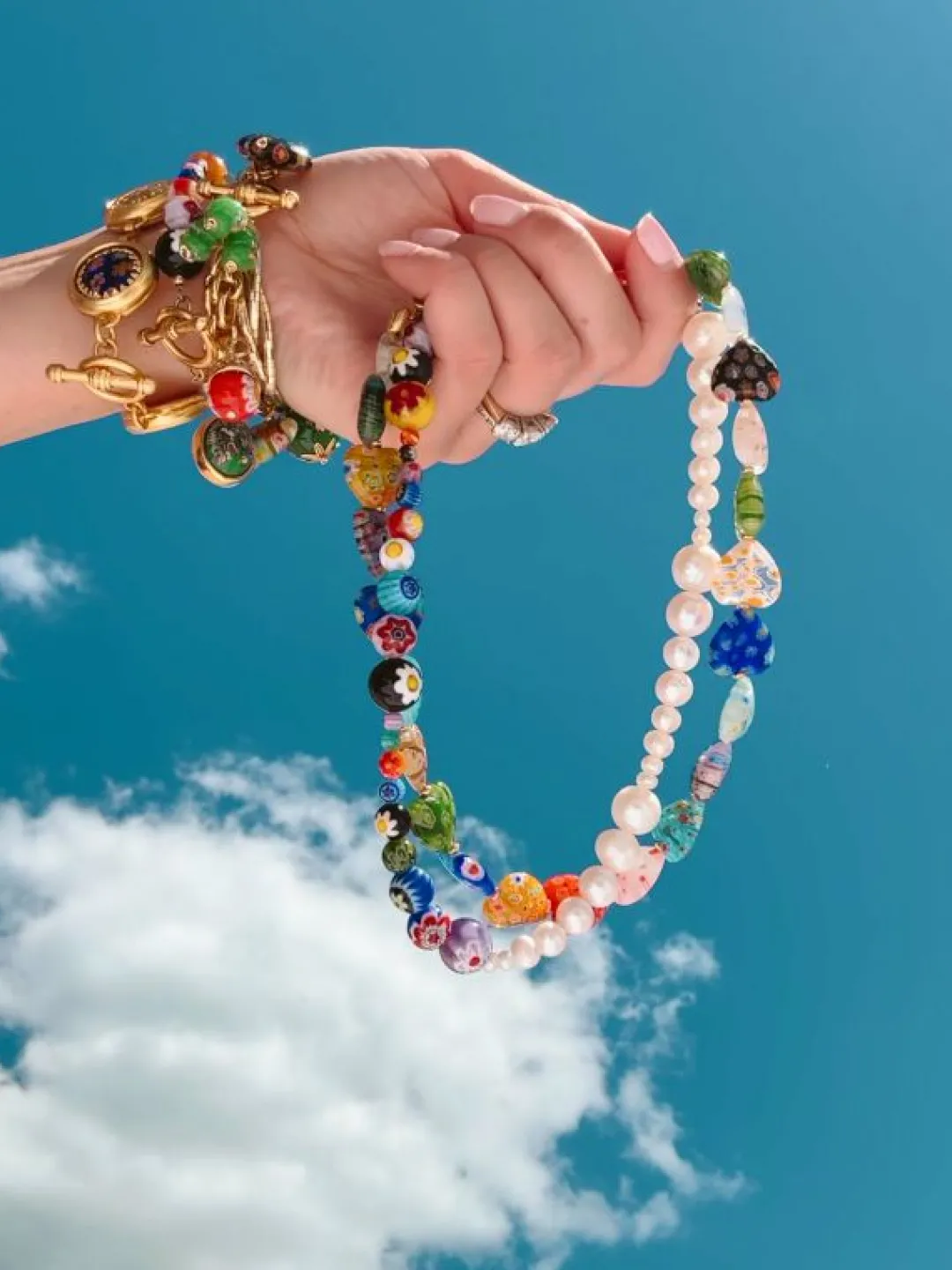 Brinker & Eliza Glass Half Full Necklace