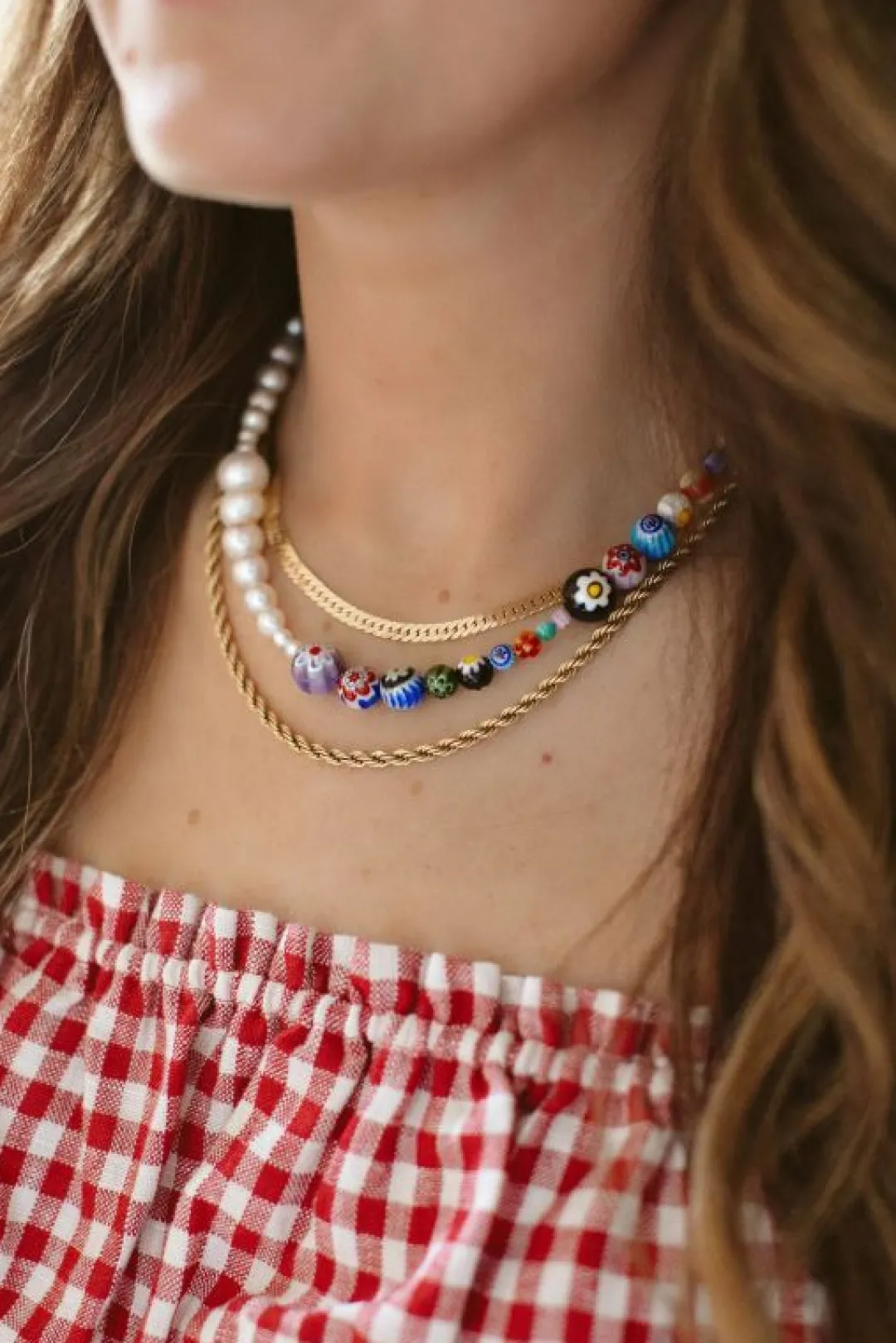 Brinker & Eliza Glass Half Full Necklace