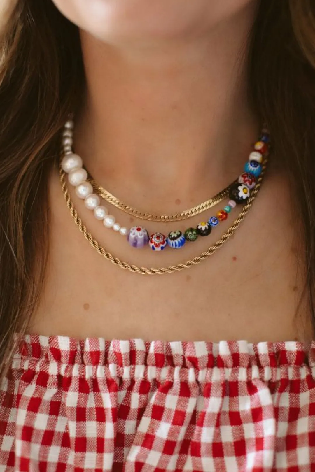 Brinker & Eliza Glass Half Full Necklace