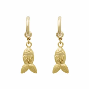 Brinker & Eliza Gold Fish Hoops