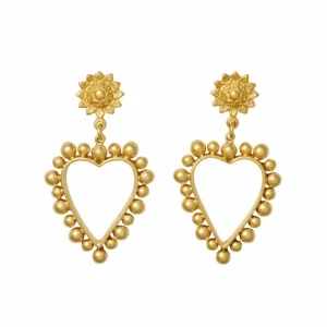 Brinker & Eliza Heart Of Gold Earrings