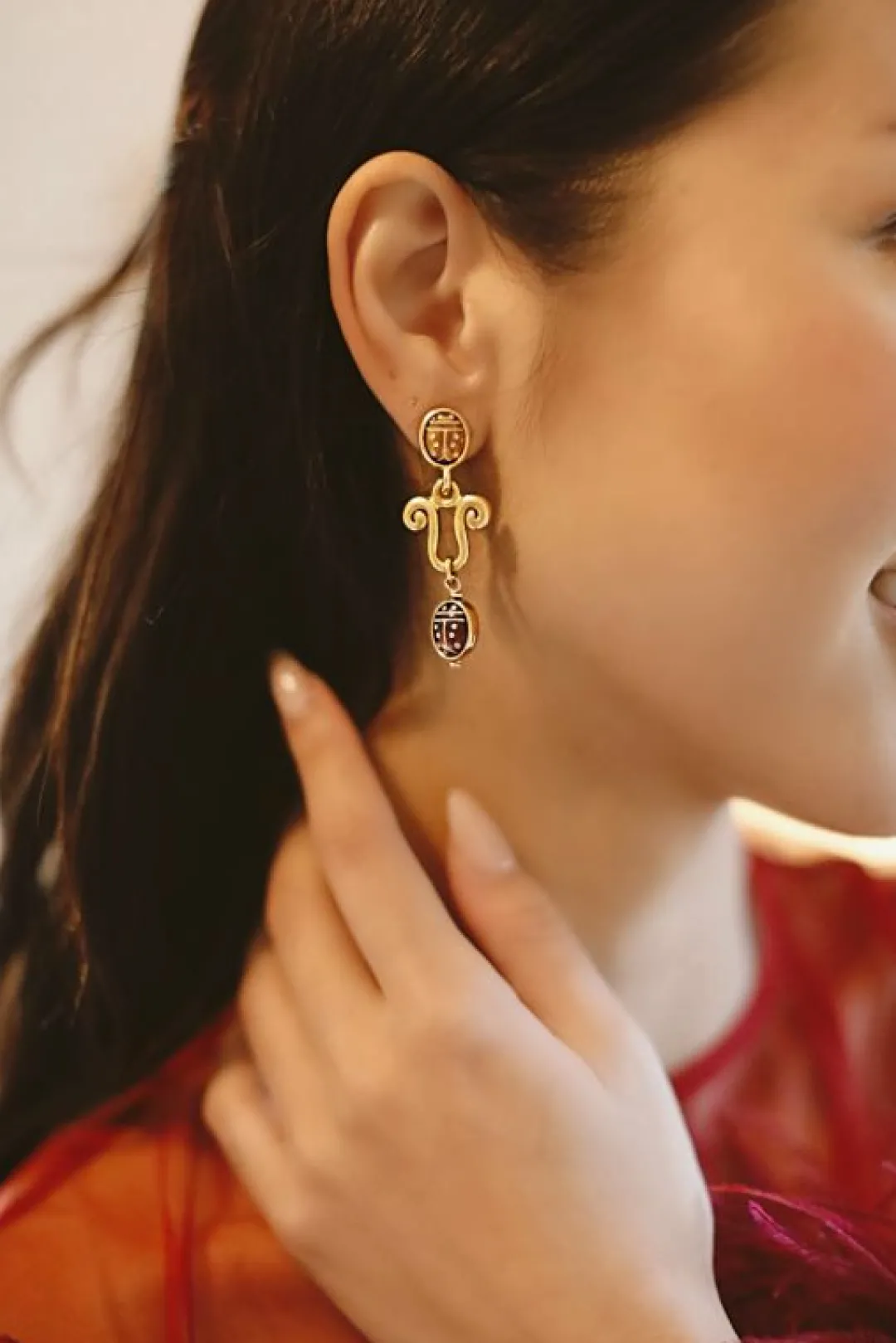 Brinker & Eliza Ladybird Earrings